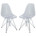 Paris Dining Side Chair Set of 2 in Clear