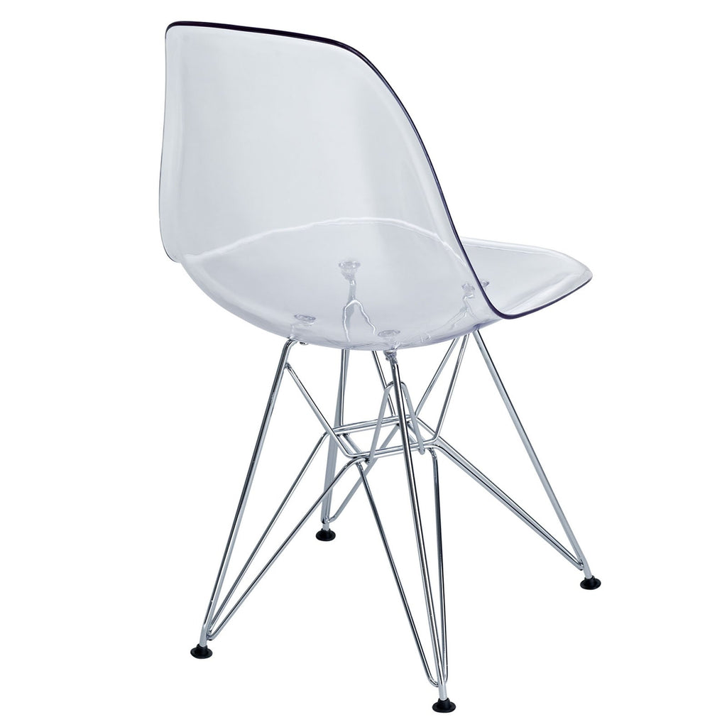 Paris Dining Side Chair Set of 2 in Clear