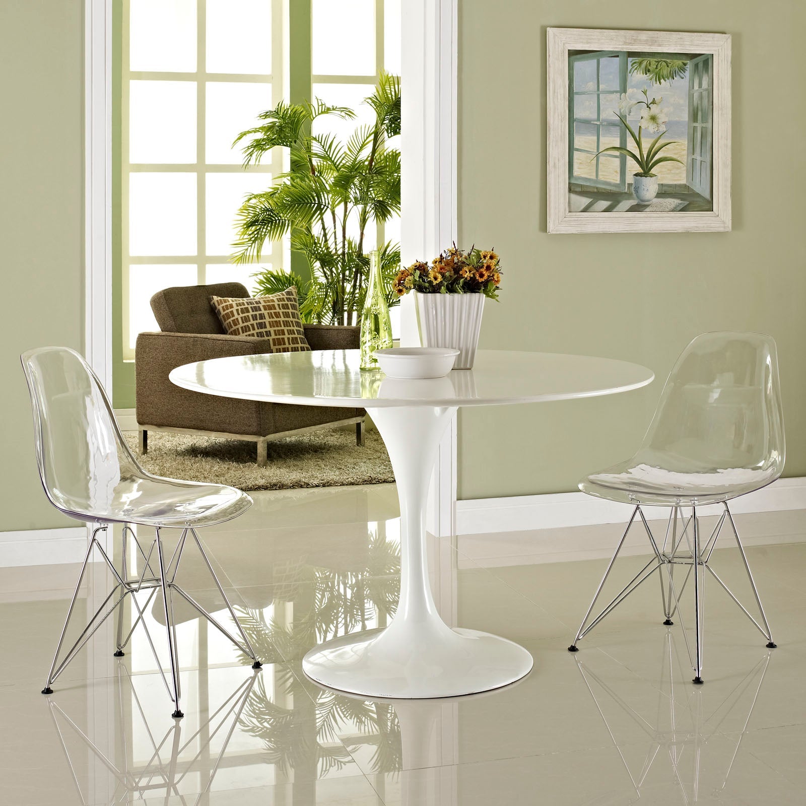 Paris Dining Side Chair Set of 2 in Clear