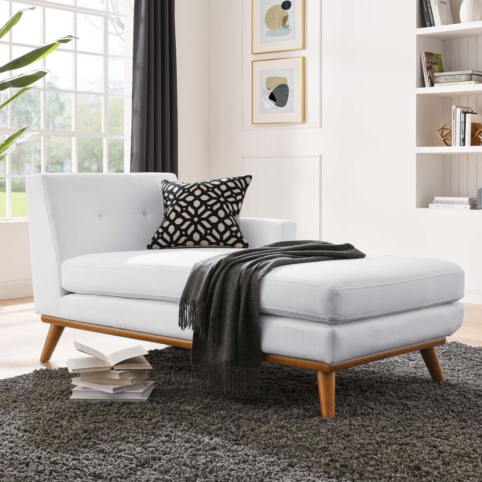 Engage Right-Facing Upholstered Fabric Chaise by Modway