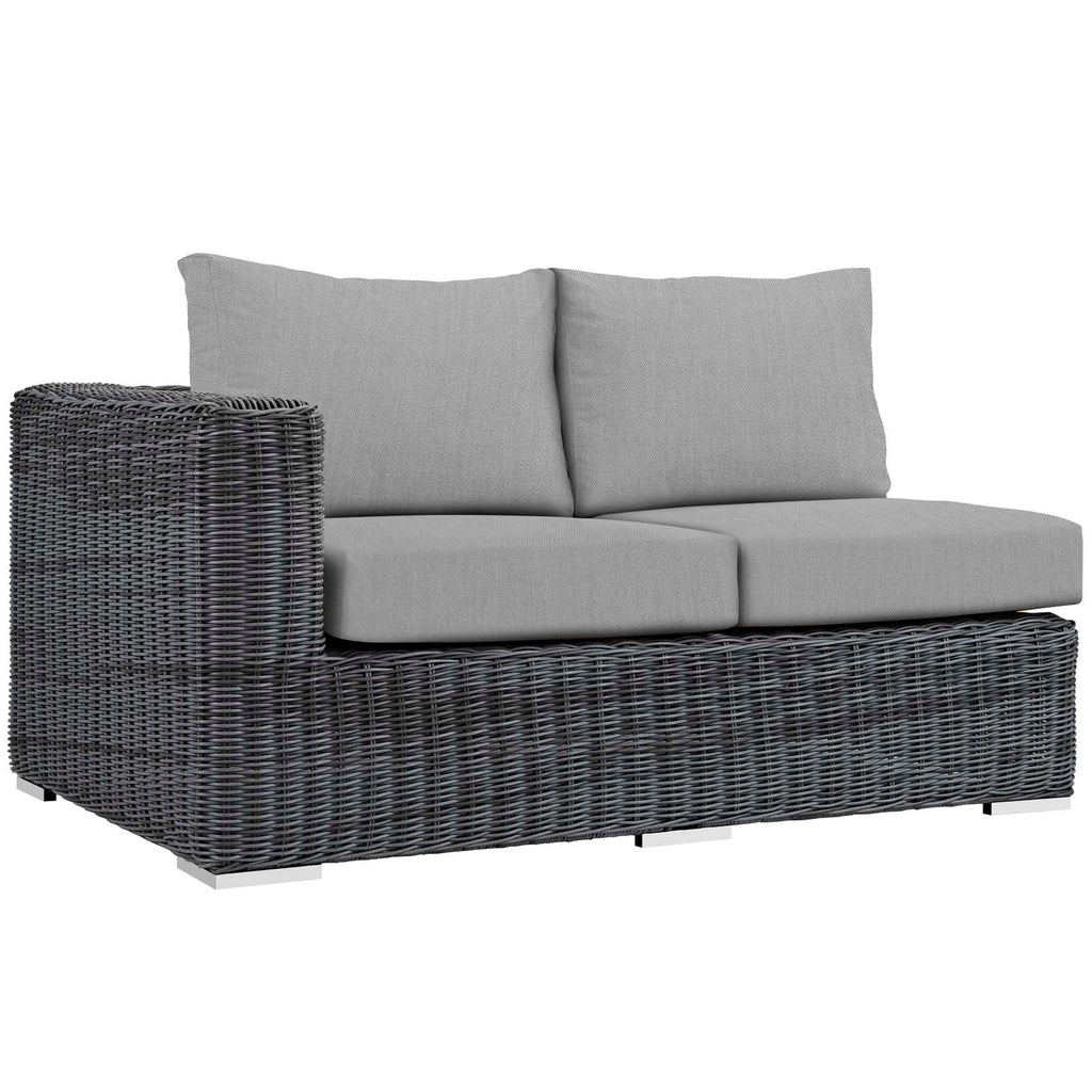 Summon Outdoor Patio Sunbrella¨ Left Arm Loveseat by Modway