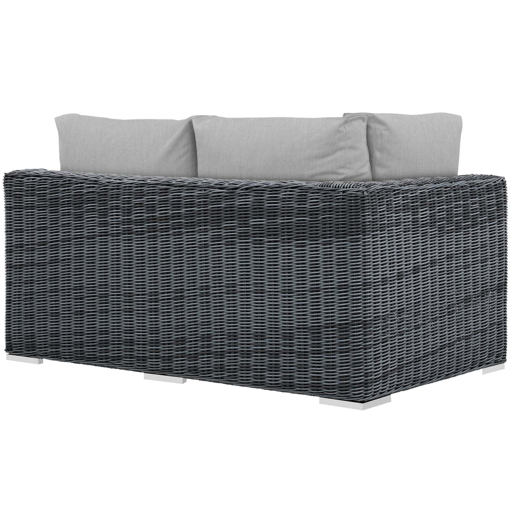 Summon Outdoor Patio Sunbrella¨ Left Arm Loveseat by Modway