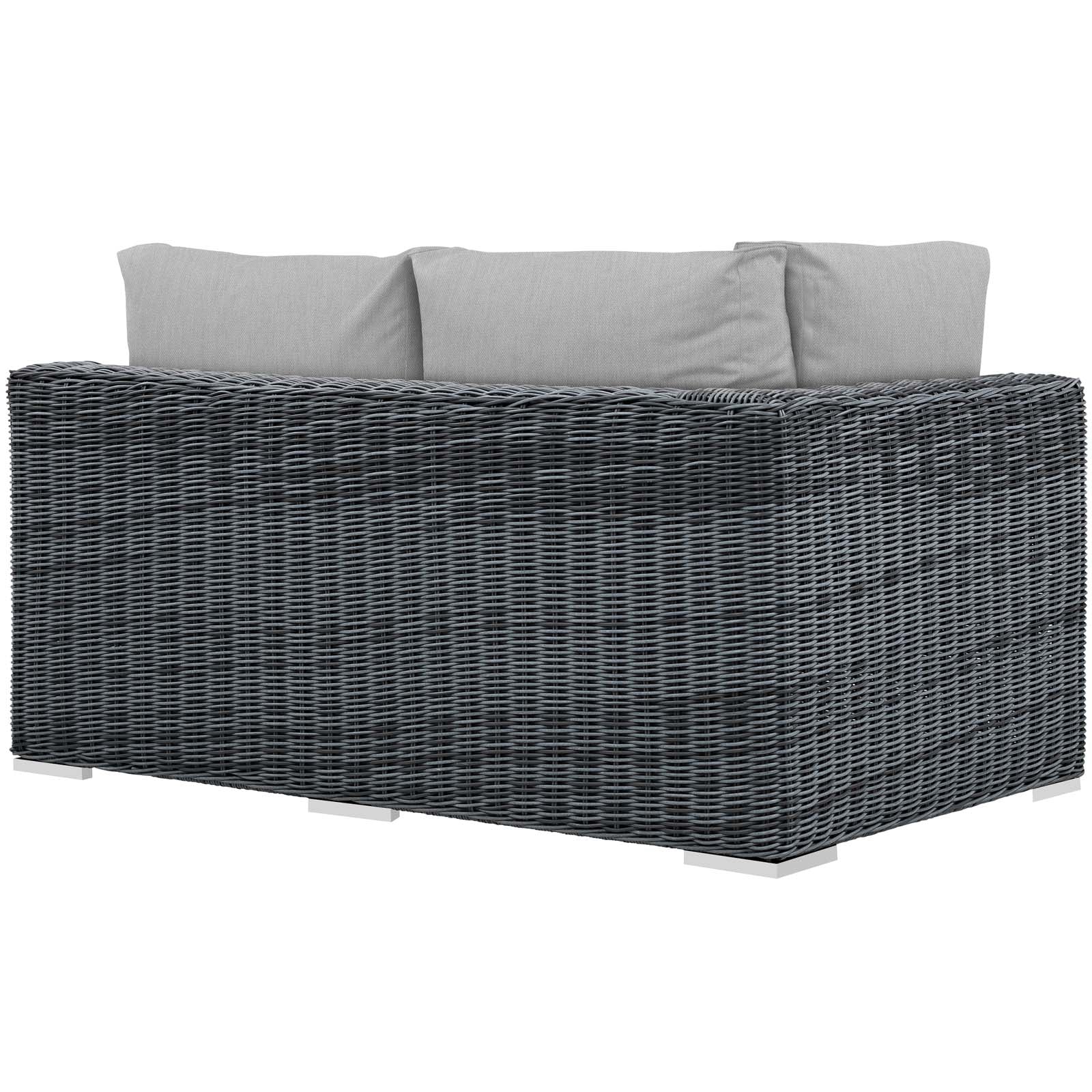 Summon Outdoor Patio Sunbrella¨ Left Arm Loveseat by Modway