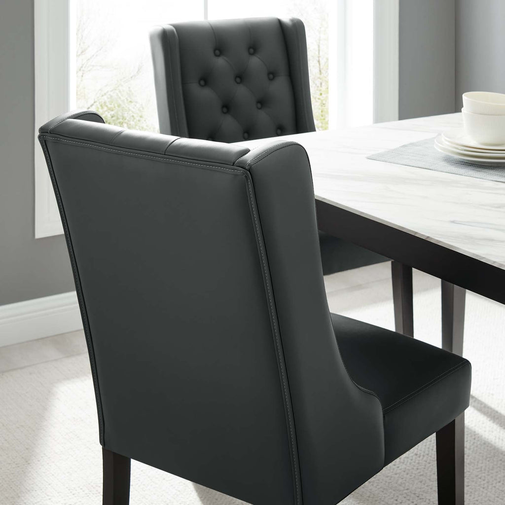 Baronet Button Tufted Vegan Leather Dining Chair by Modway