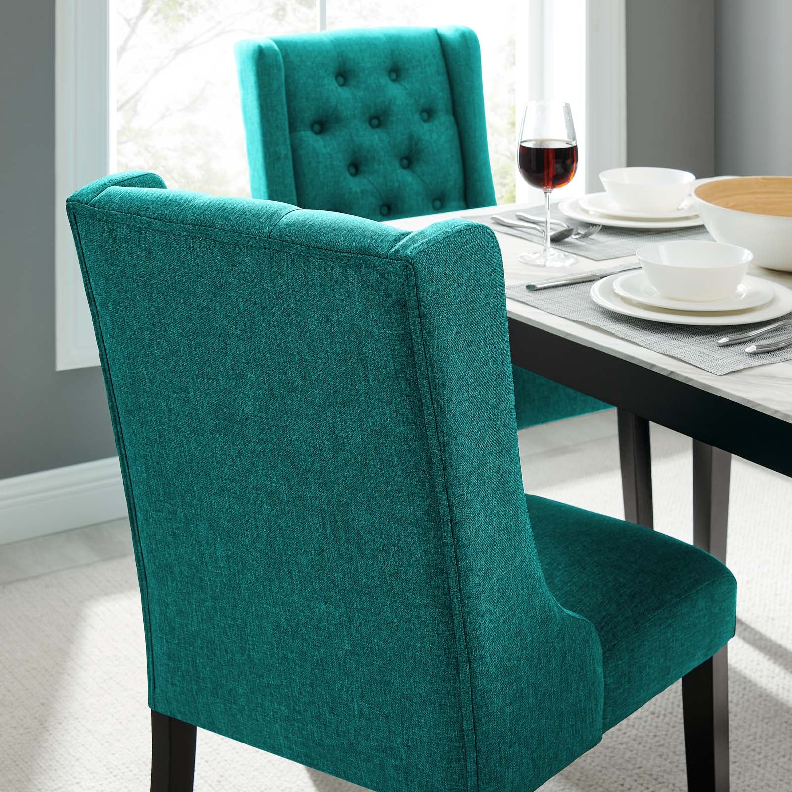 Baronet Button Tufted Fabric Dining Chair by Modway