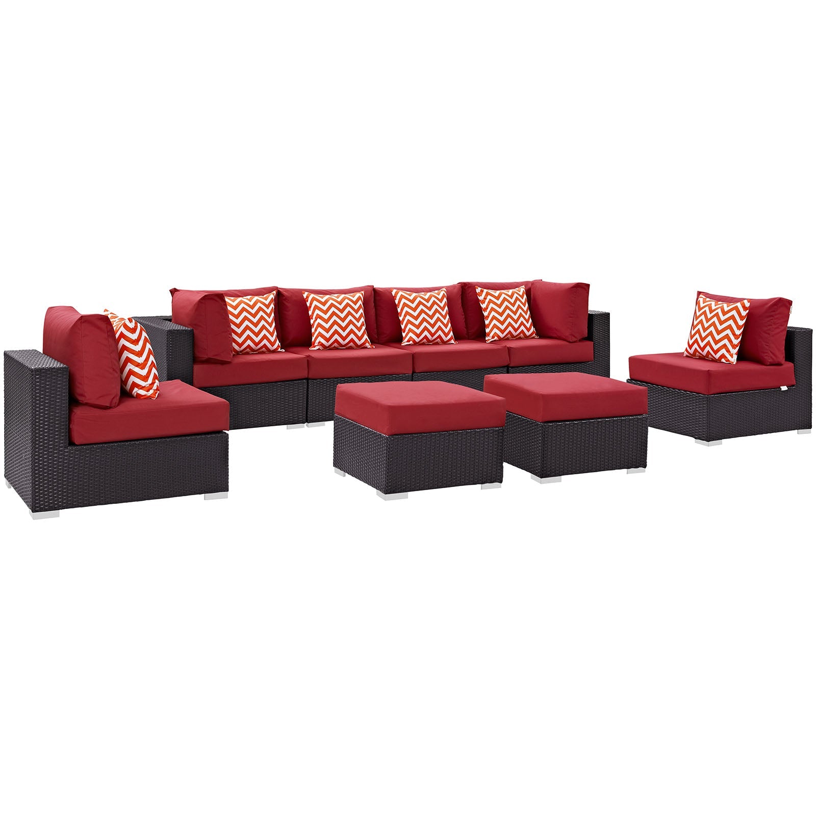 Convene 8 Piece Outdoor Patio Sectional Set