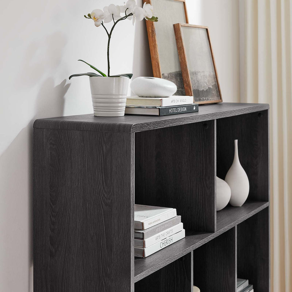 Transmit 7 Shelf Wood Grain Bookcase by Modway