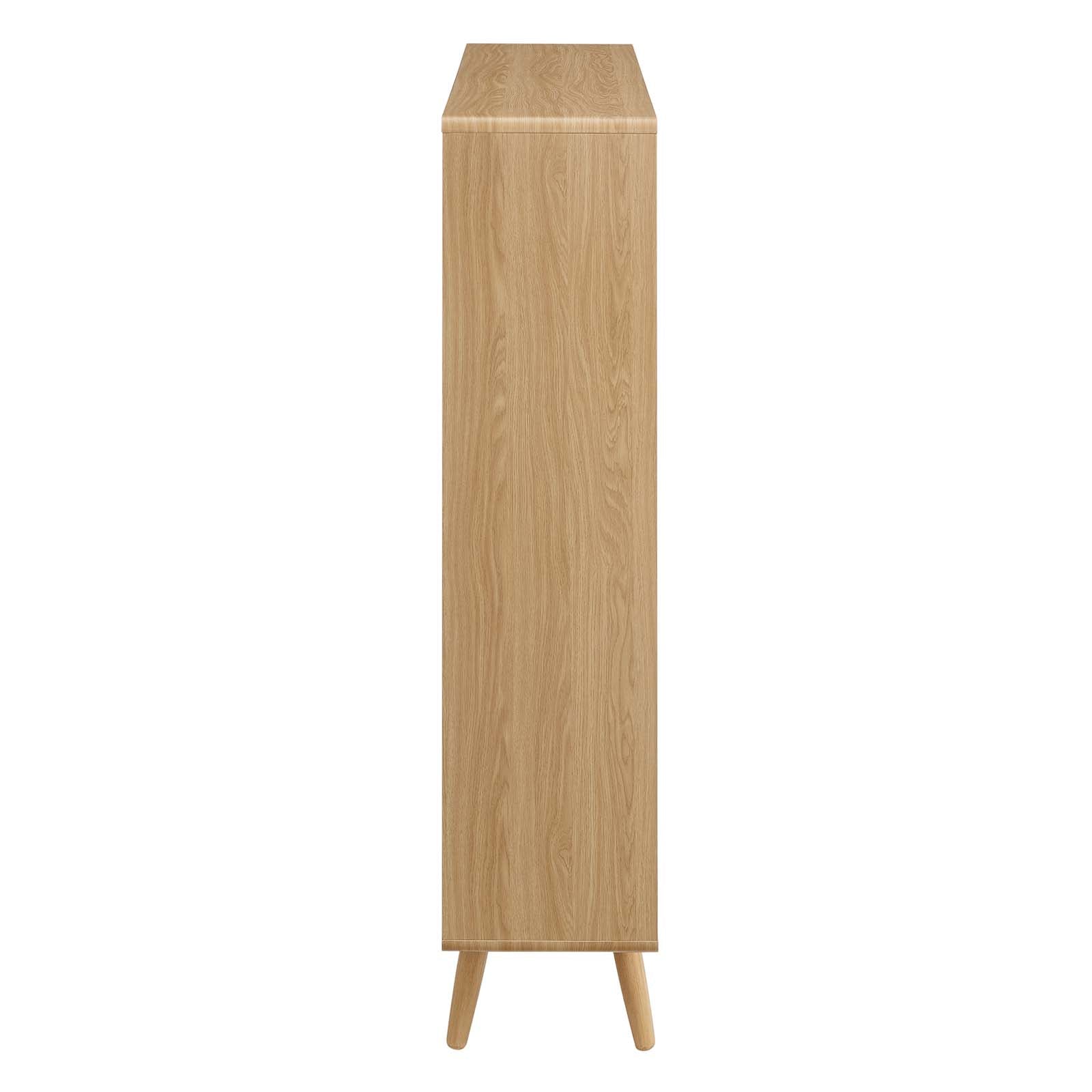 Transmit 7 Shelf Wood Grain Bookcase by Modway