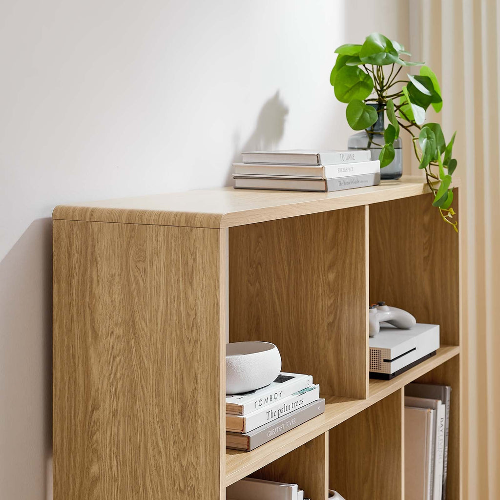 Transmit 7 Shelf Wood Grain Bookcase by Modway
