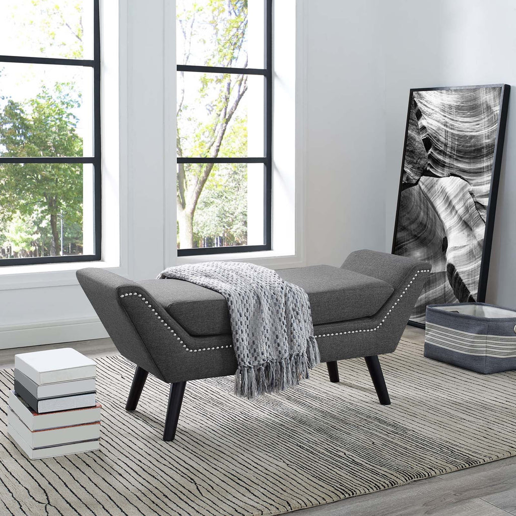 Gambol Upholstered Fabric Bench by Modway