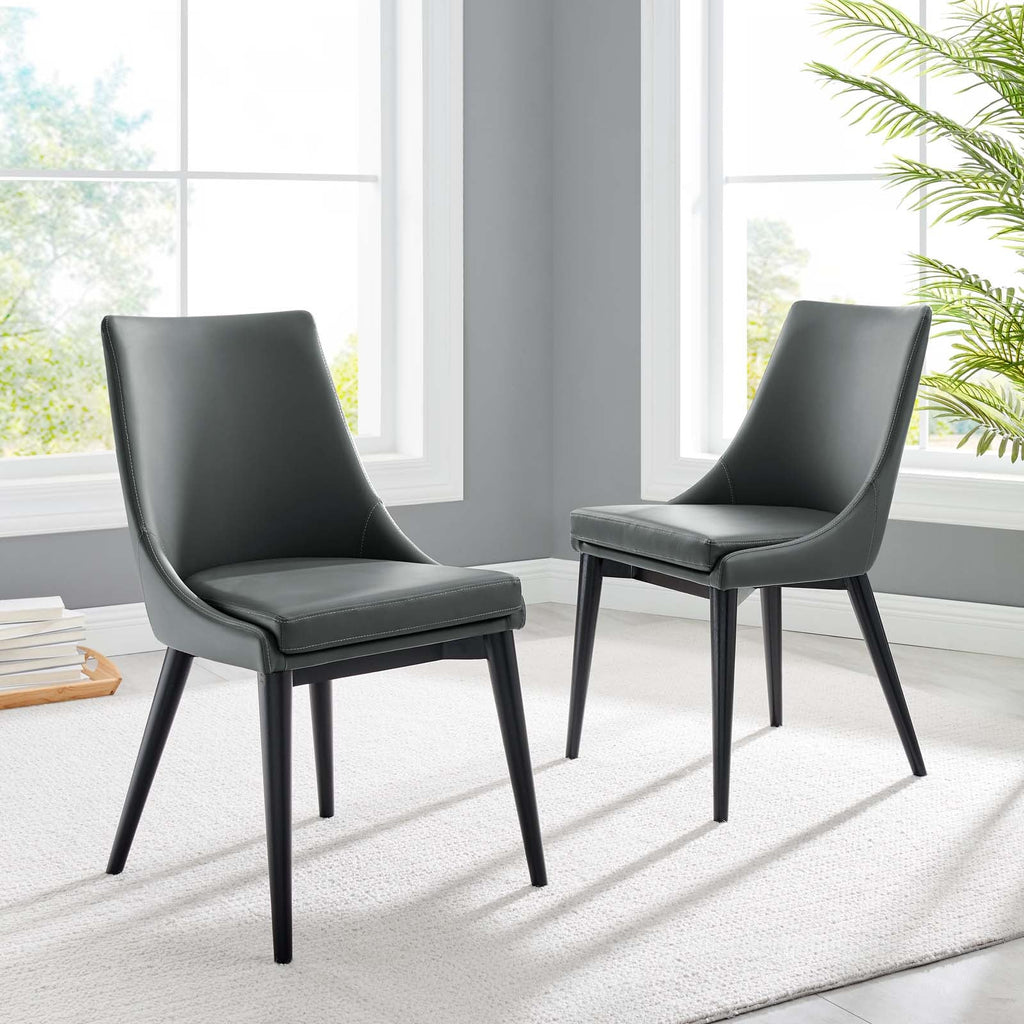 Viscount Vinyl Dining Side Chair Set of 2 by Modway