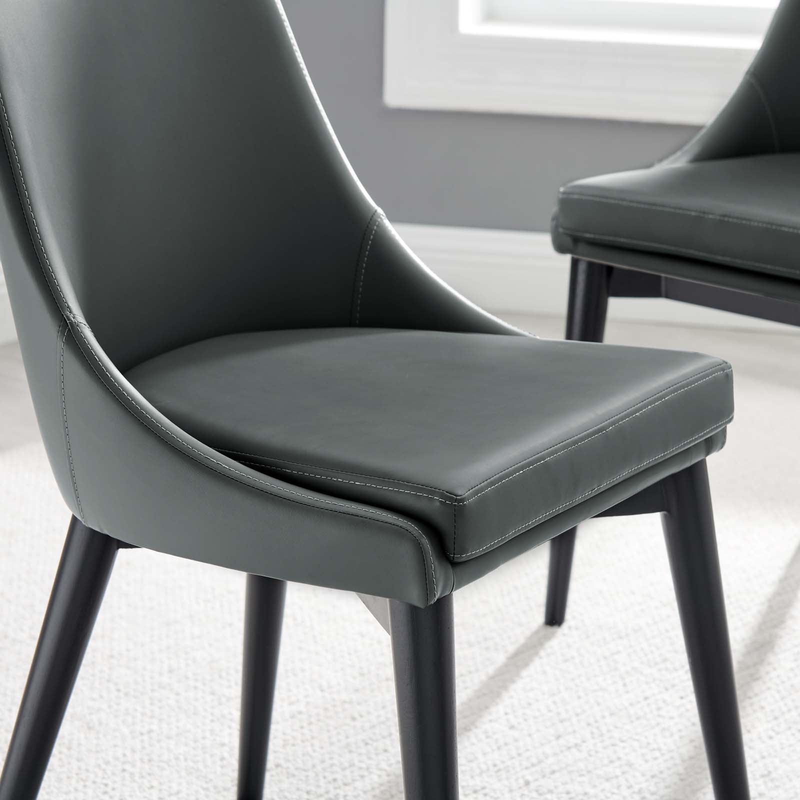 Viscount Vinyl Dining Side Chair Set of 2 by Modway
