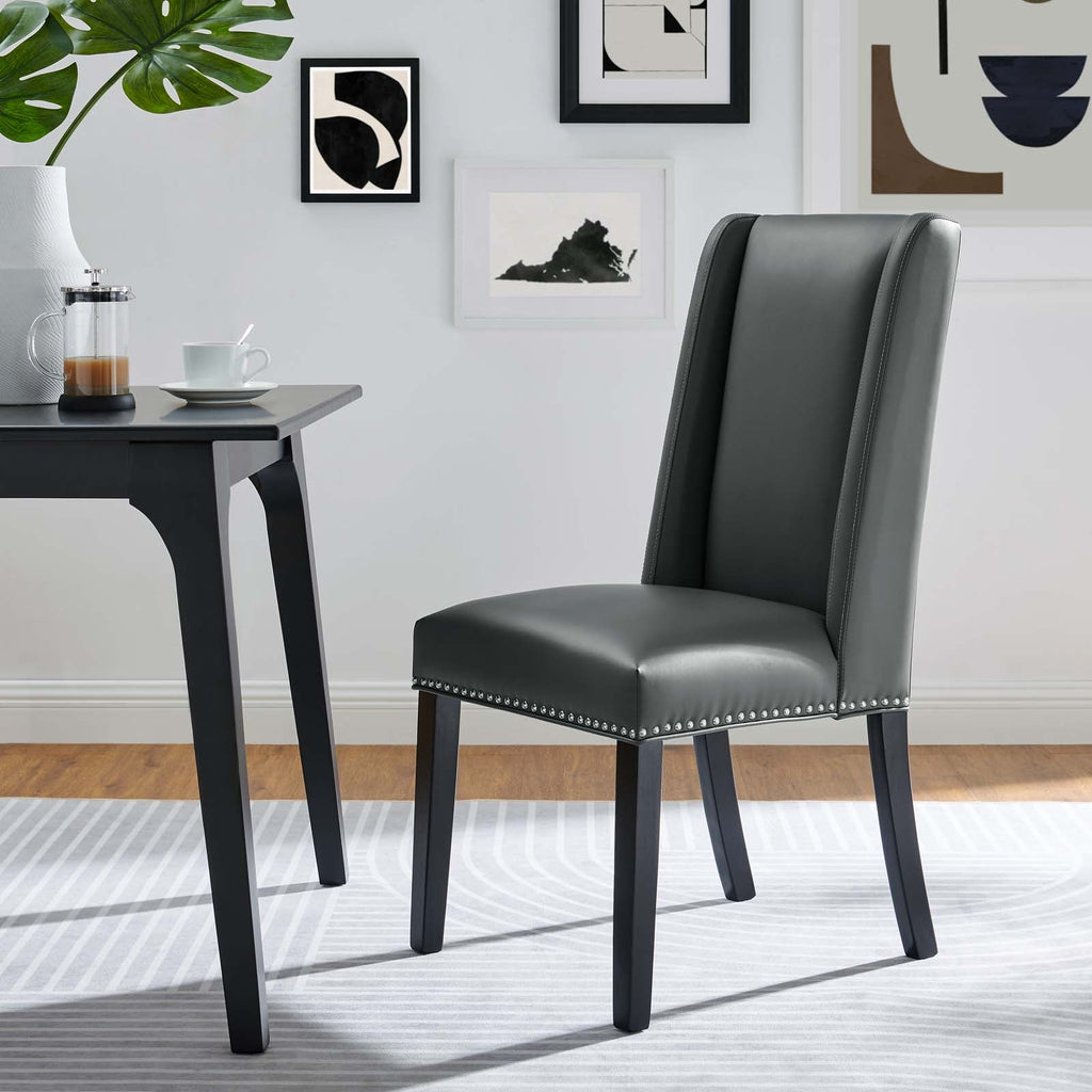 Baron Vinyl Dining Chair Set of 2 by Modway