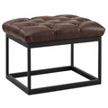 Cherish Antique Button Tufted Faux Leather Ottoman by Modway