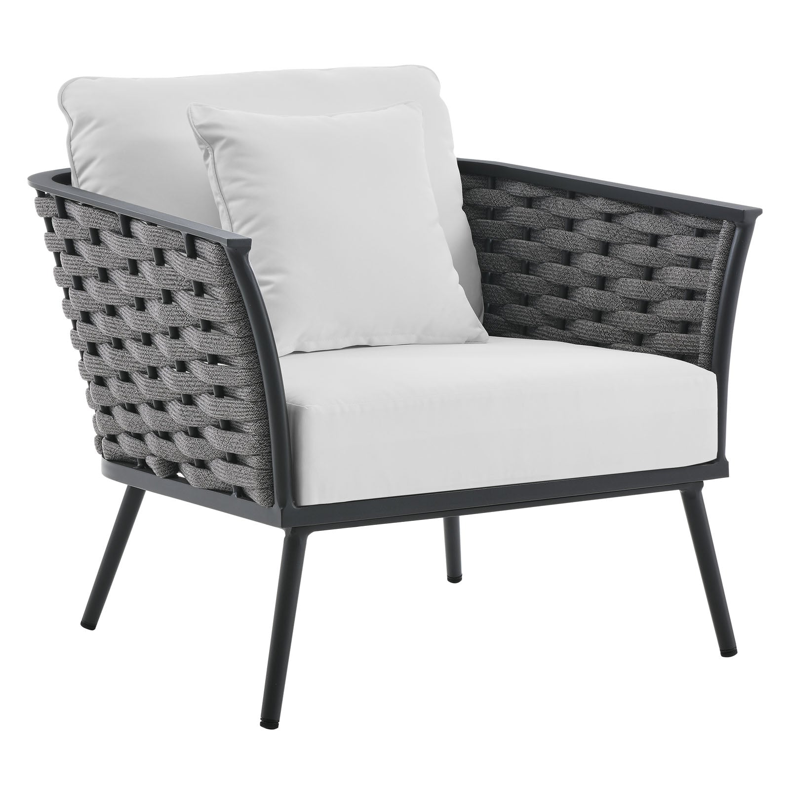 Stance 3 Piece Outdoor Patio Aluminum Sectional Sofa Set by Modway