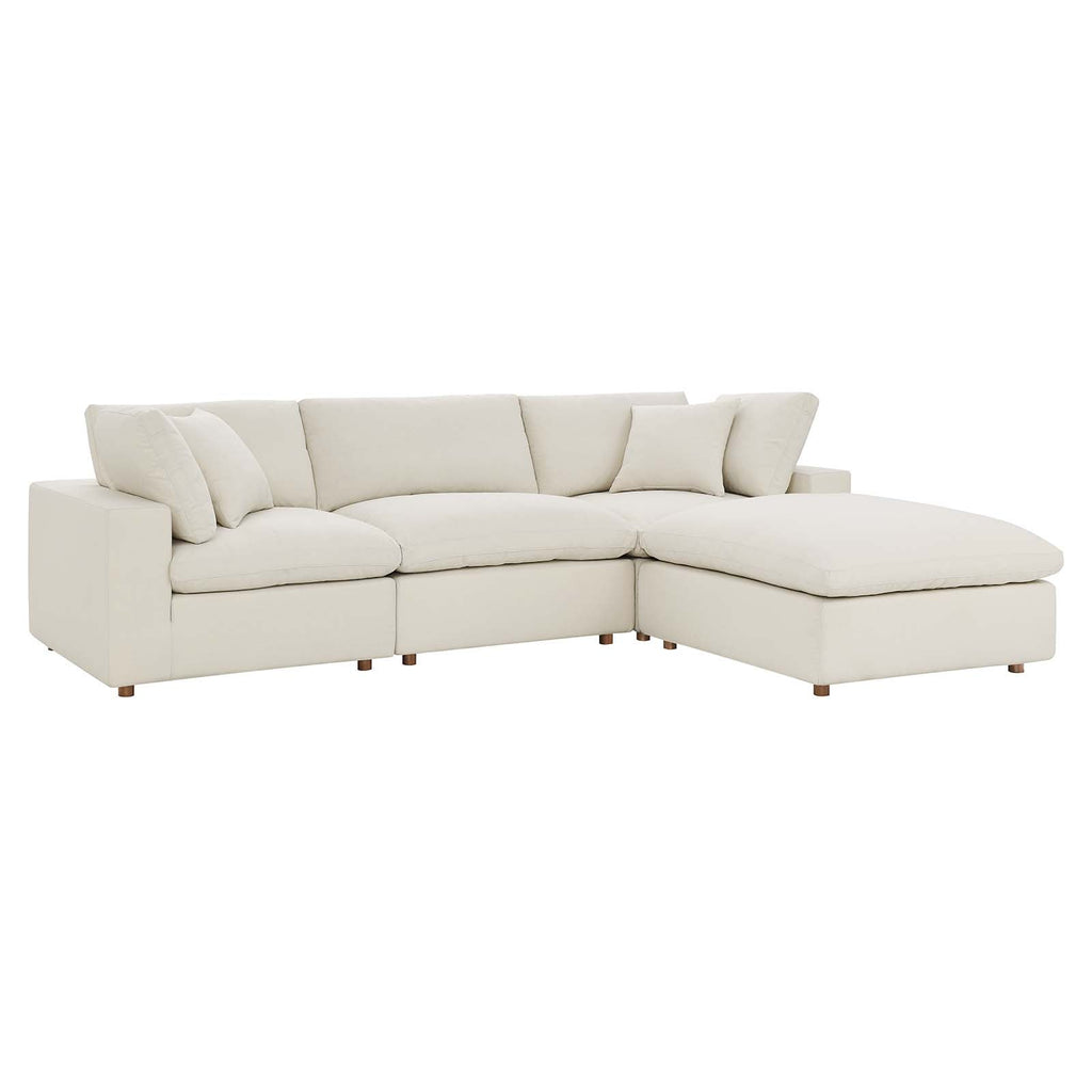 Commix 4 Piece Down Filled Overstuffed Sectional Sofa Set by Modway