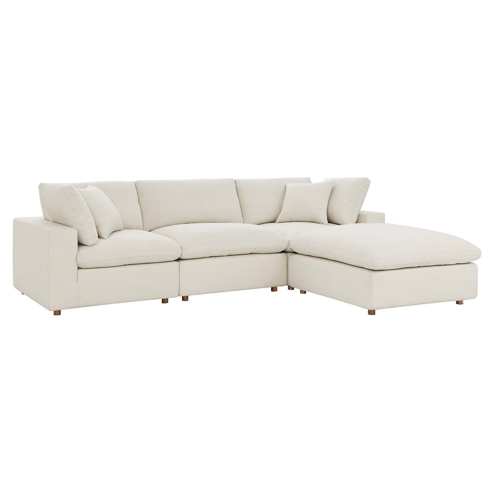 Commix 4 Piece Down Filled Overstuffed Sectional Sofa Set by Modway