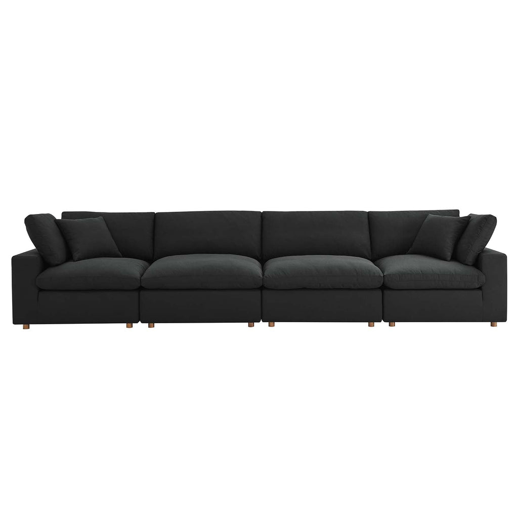 Commix 4 Piece Down Filled Overstuffed Sectional Sofa Set by Modway
