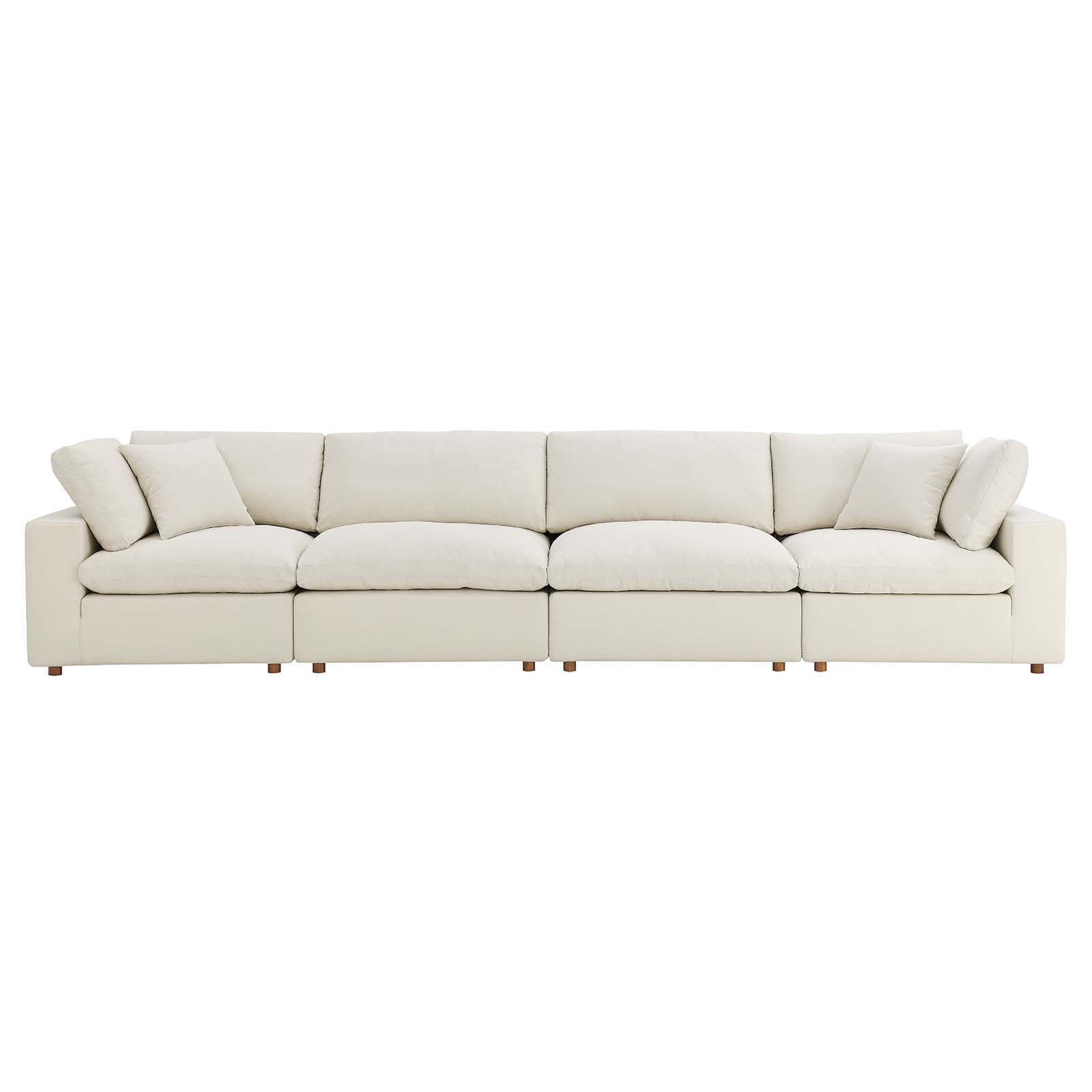 Commix 4 Piece Down Filled Overstuffed Sectional Sofa Set by Modway
