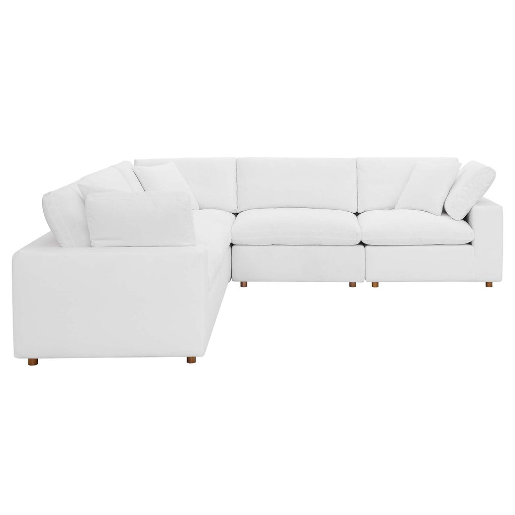 Commix 5 Piece Down Filled Overstuffed Sectional Sofa by Modway
