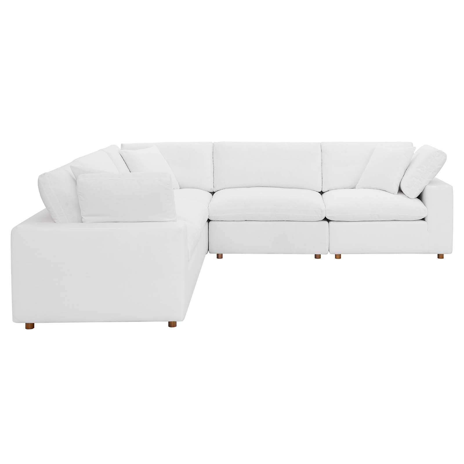 Commix 5 Piece Down Filled Overstuffed Sectional Sofa by Modway
