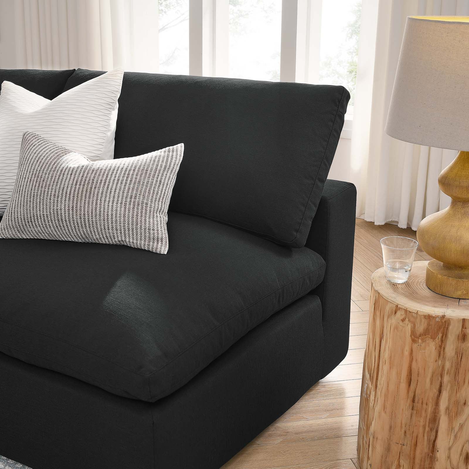 Commix 5-Piece Down Filled Overstuffed Armless Sectional Sofa by Modway