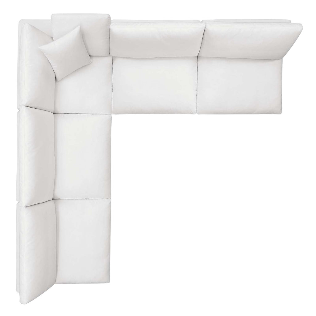 Commix 5-Piece Down Filled Overstuffed Armless Sectional Sofa by Modway
