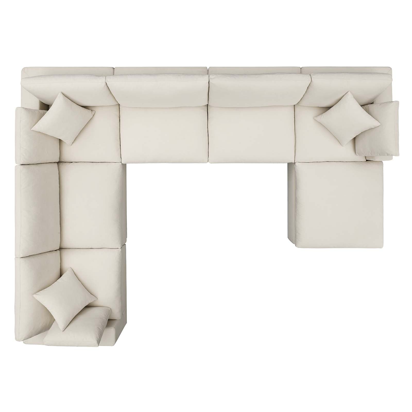 Commix 7-Piece Down Filled Overstuffed Sectional Sofa by Modway