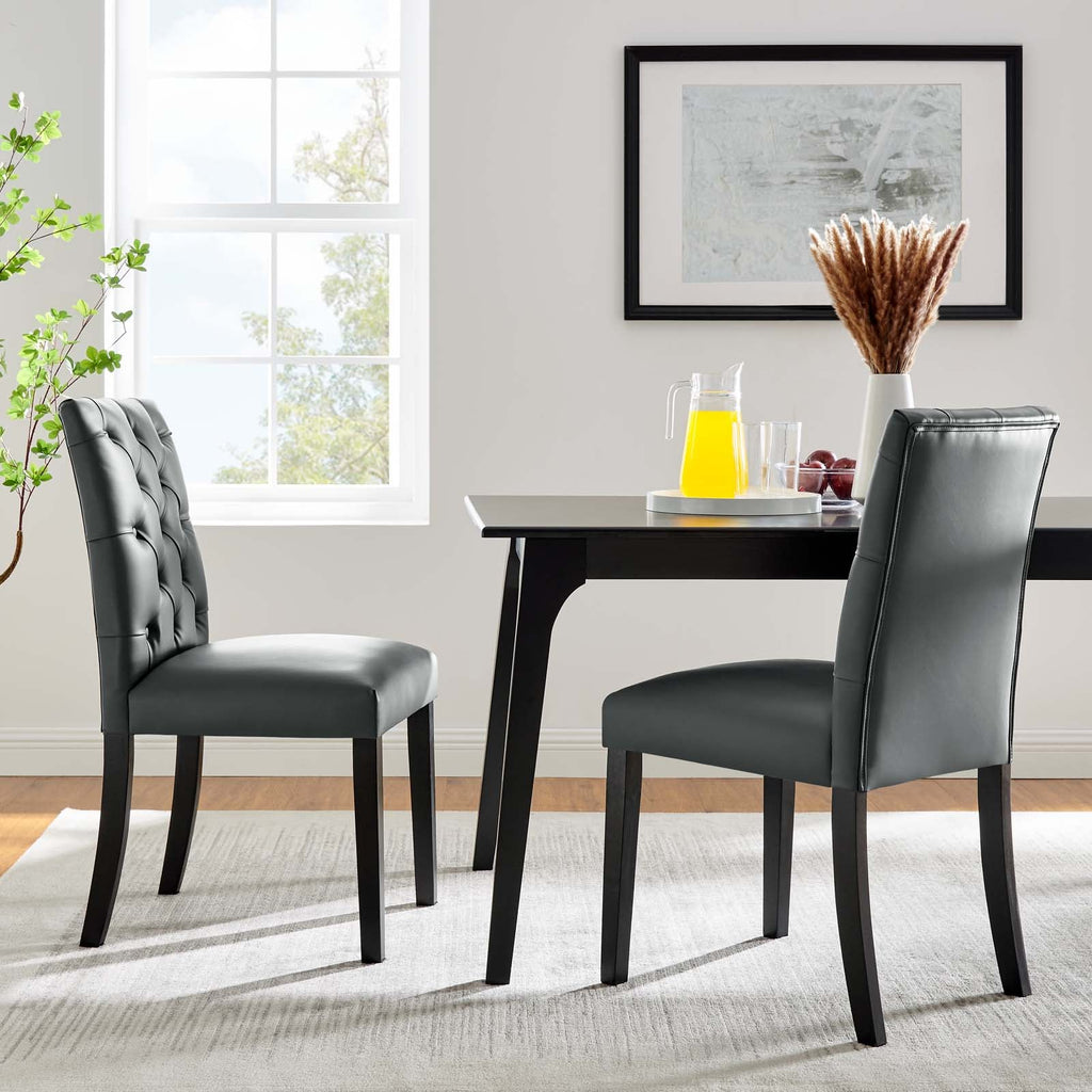 Duchess Vinyl Dining Chair Set of 2 by Modway