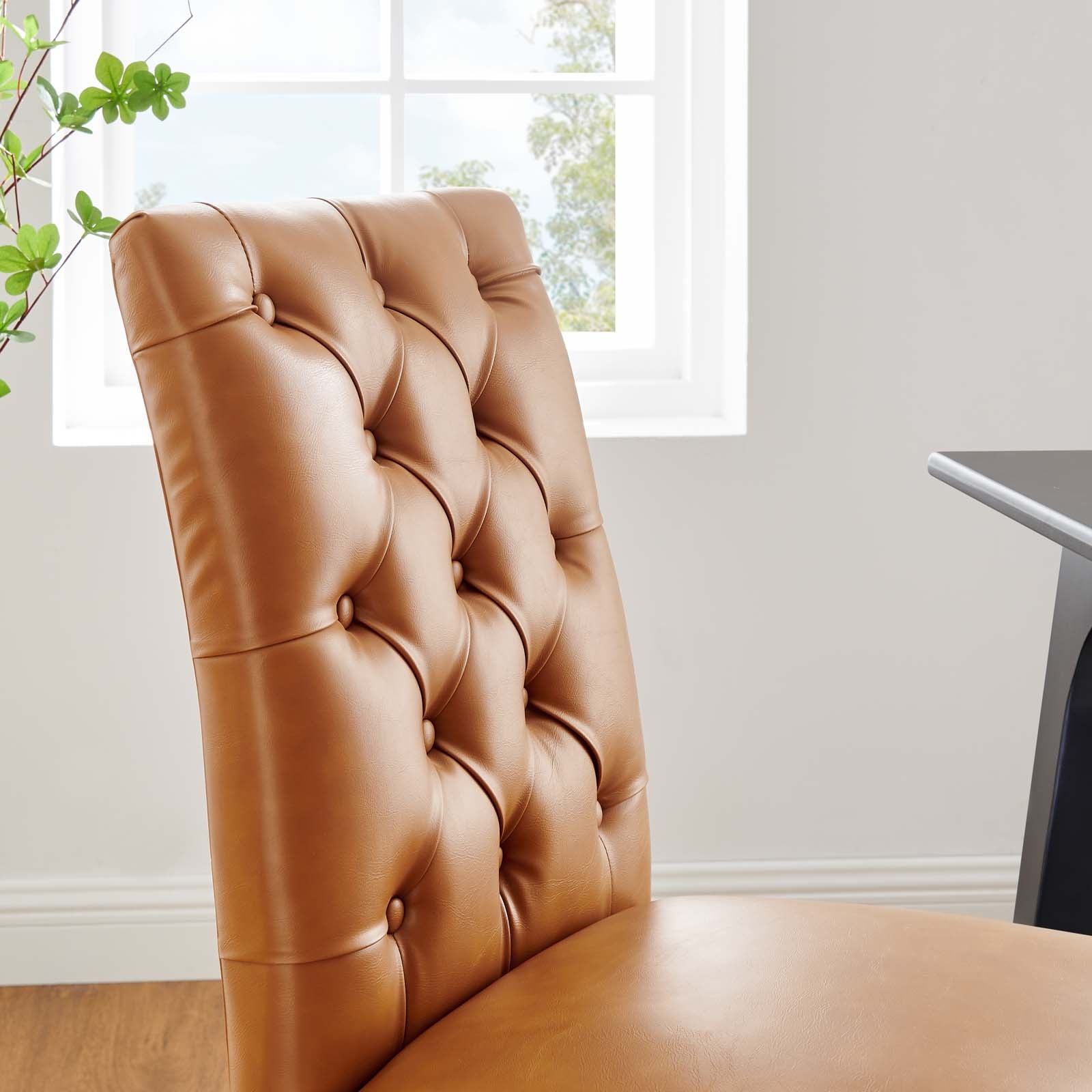 Duchess Vinyl Dining Chair Set of 2 by Modway