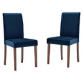 Prosper Upholstered Velvet Dining Side Chair Set of 2 by Modway