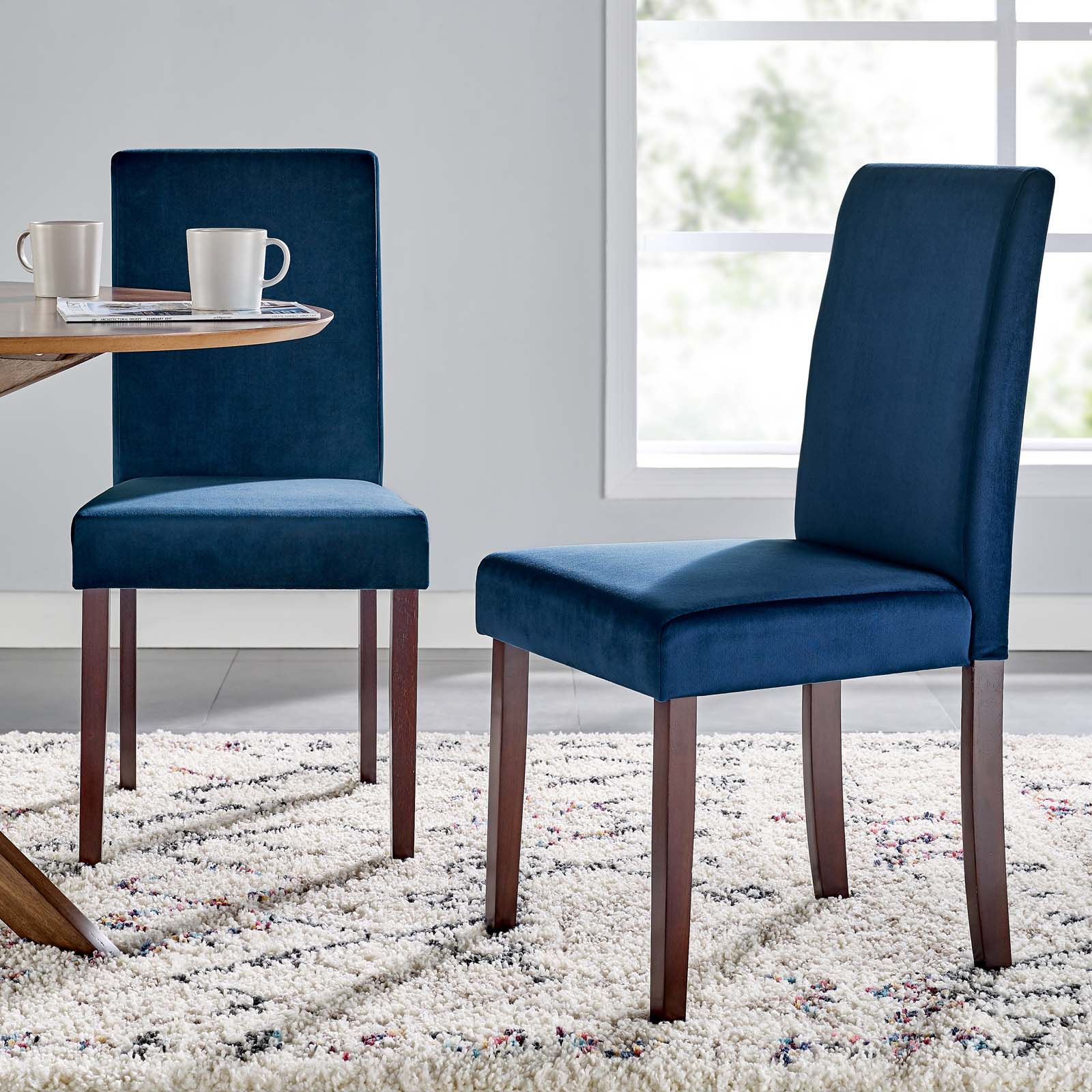 Prosper Upholstered Velvet Dining Side Chair Set of 2 by Modway