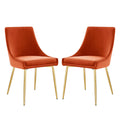 Viscount Performance Velvet Dining Chairs Set of 2 by Modway