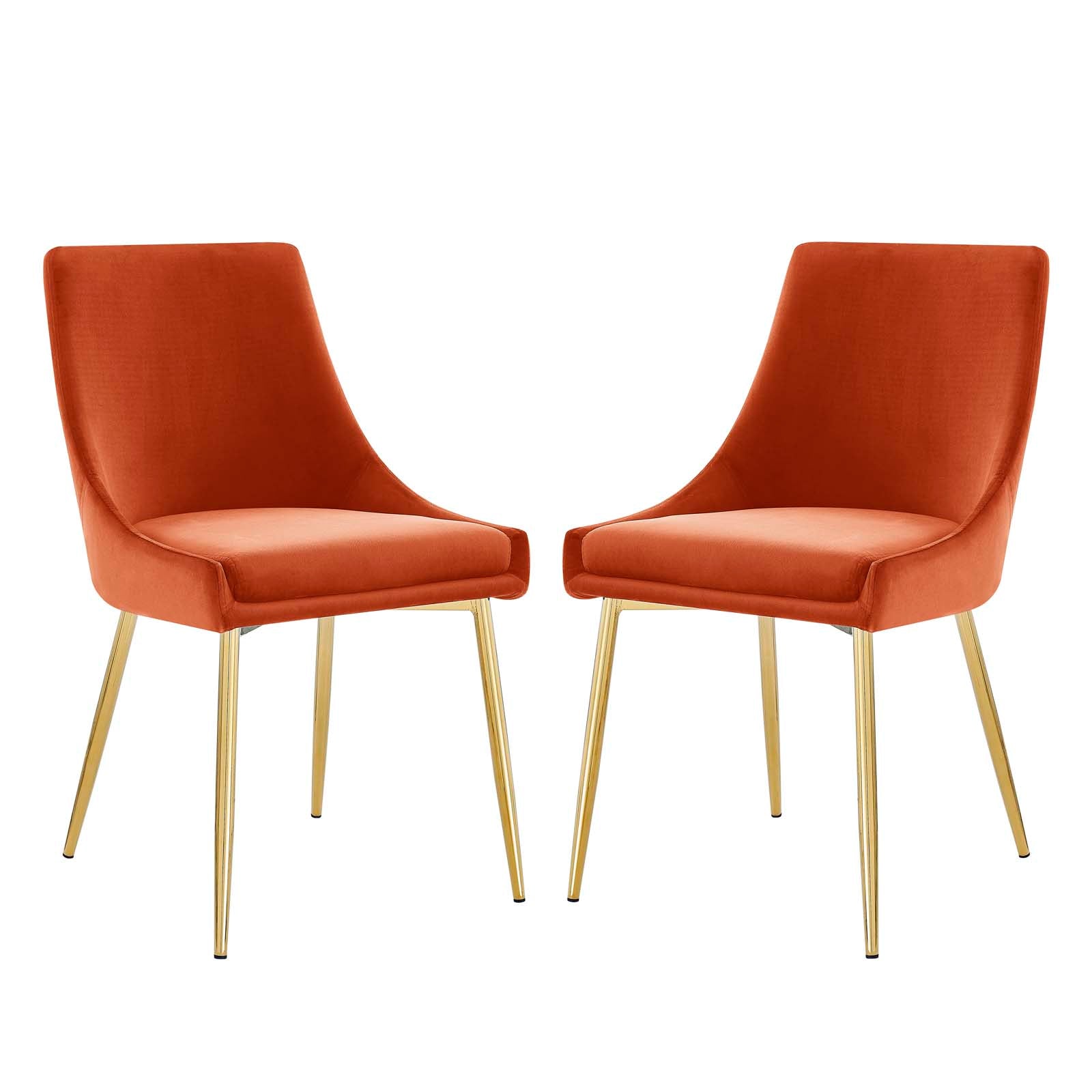 Viscount Performance Velvet Dining Chairs Set of 2 by Modway