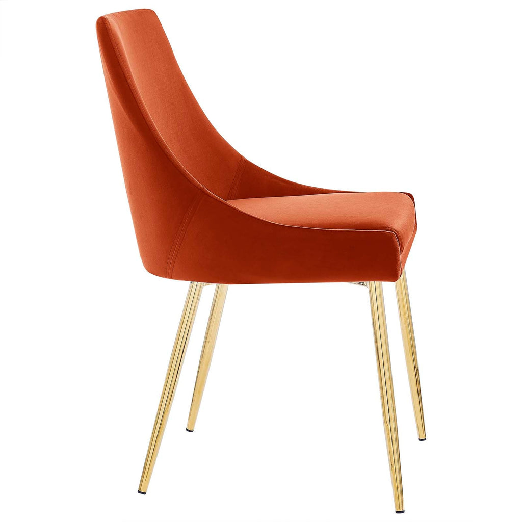 Viscount Performance Velvet Dining Chairs Set of 2 by Modway