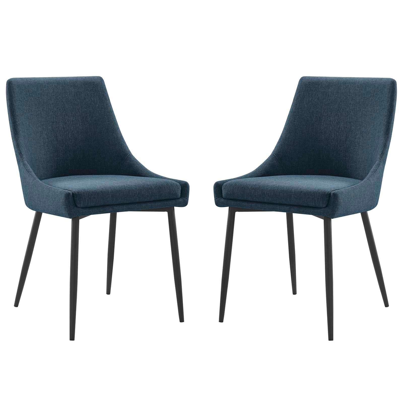 Viscount Upholstered Fabric Dining Chairs Set of 2 by Modway
