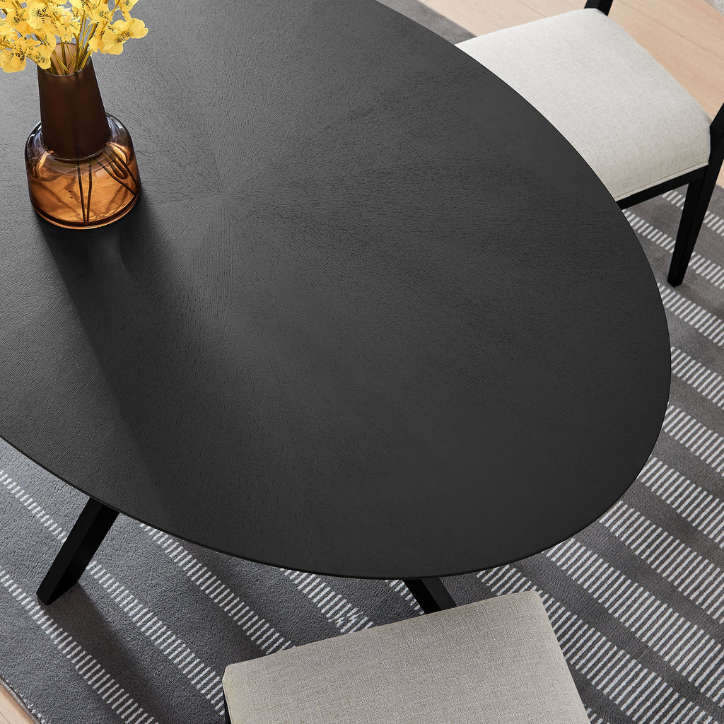 Crossroads 63" Oval Wood Dining Table by Modway