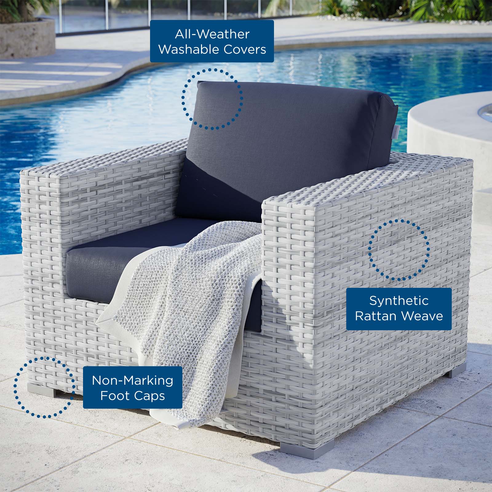 Convene Outdoor Patio Armchair by Modway
