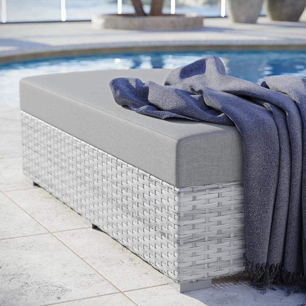 Convene Outdoor Patio Rectangular Ottoman by Modway