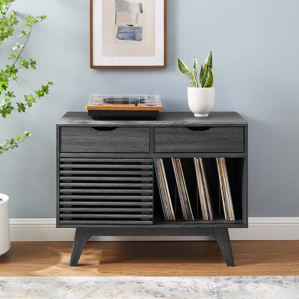 Render Vinyl Record Display Stand by Modway