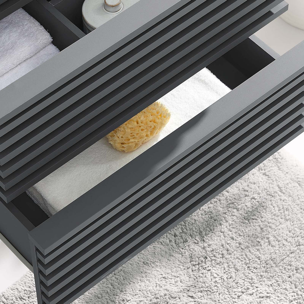 Render 24" Wall-Mount Bathroom Vanity Cabinet (Sink Basin Not Included) by Modway