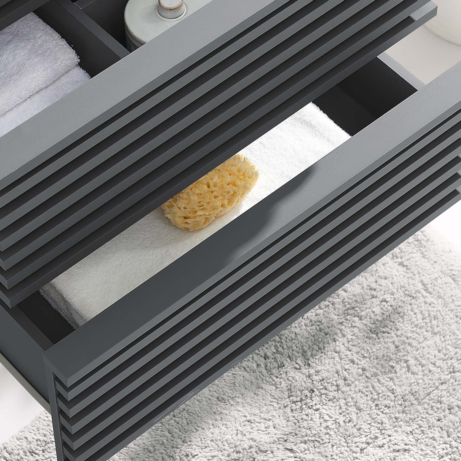 Render 24" Wall-Mount Bathroom Vanity Cabinet (Sink Basin Not Included) by Modway