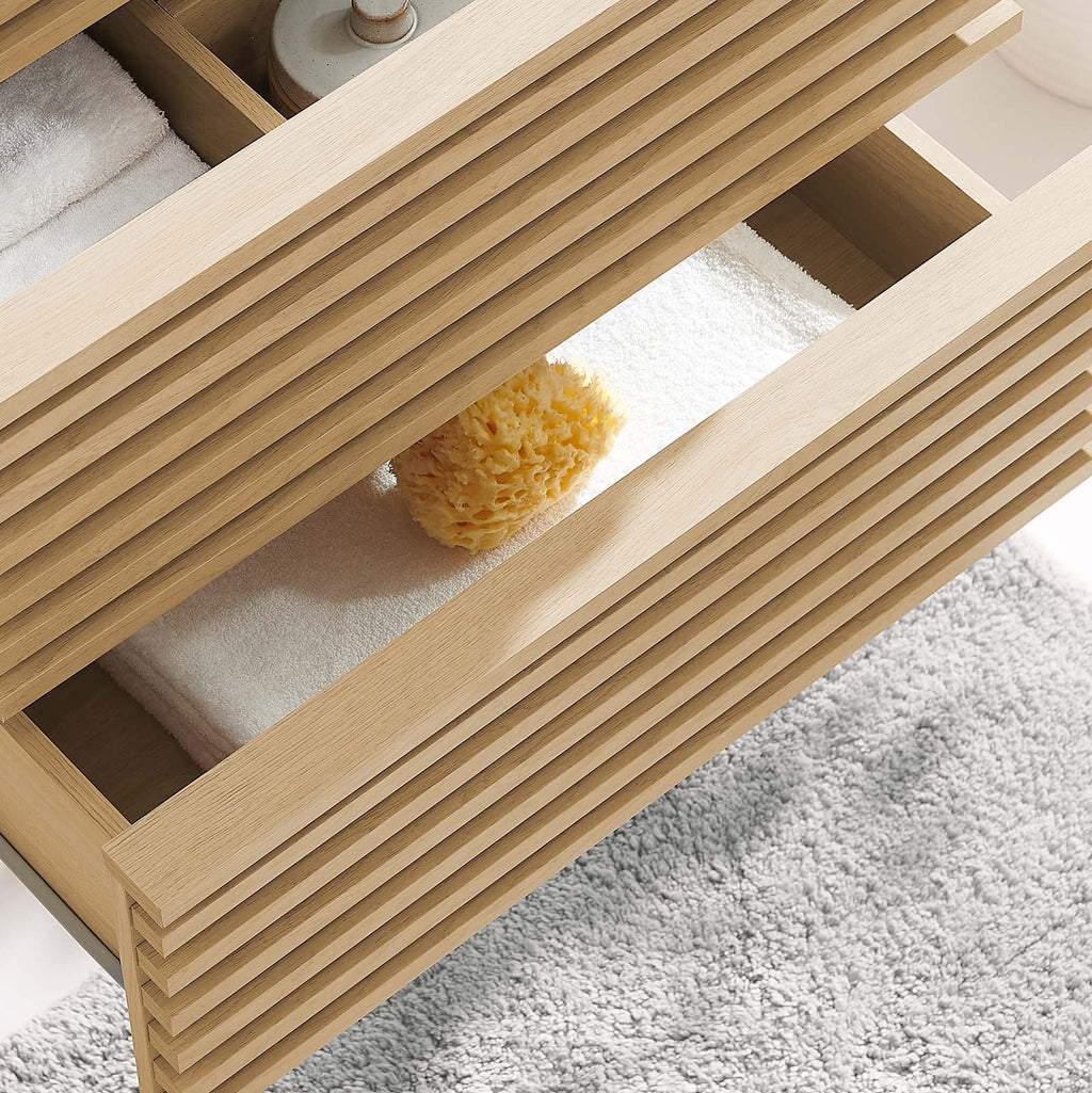 Render 24" Wall-Mount Bathroom Vanity Cabinet (Sink Basin Not Included) by Modway