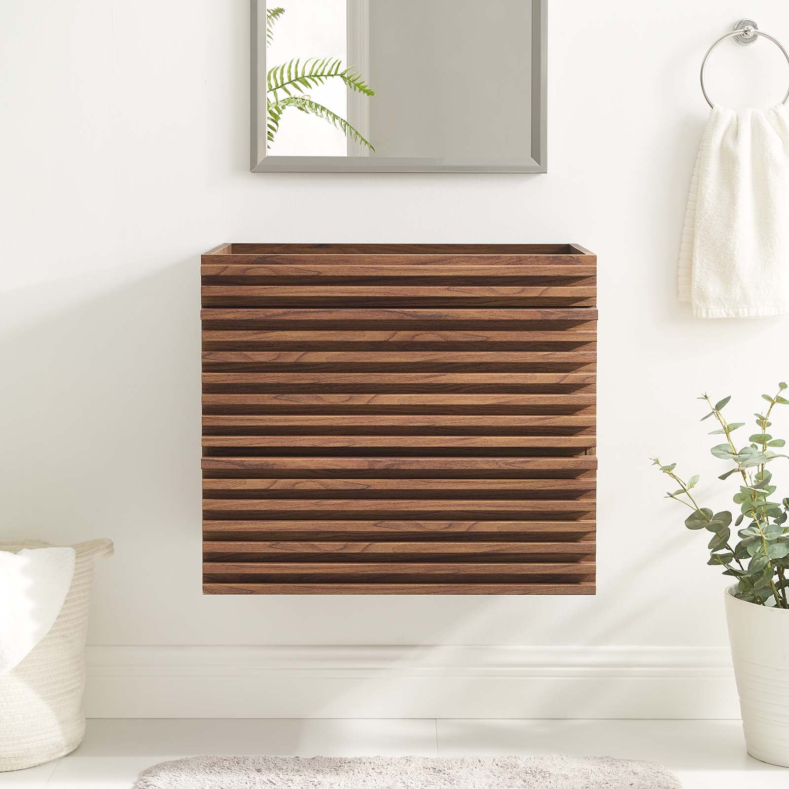 Render 24" Wall-Mount Bathroom Vanity Cabinet (Sink Basin Not Included) by Modway