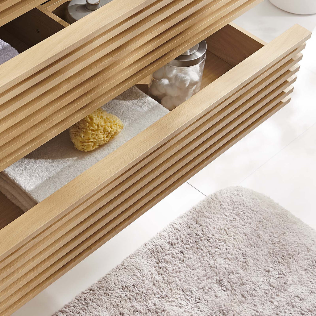 Render 36" Wall-Mount Bathroom Vanity Cabinet (Sink Basin Not Included) by Modway