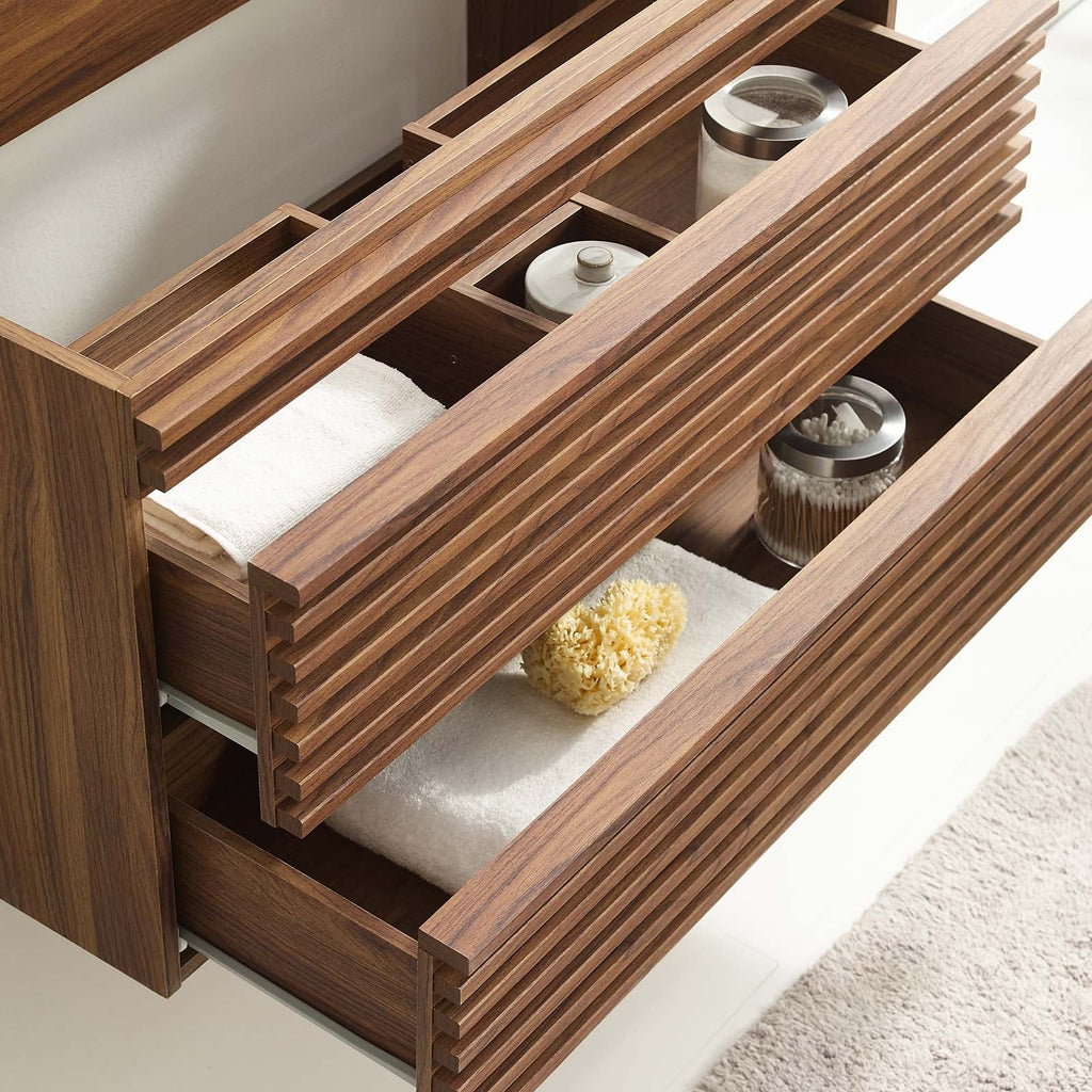 Render 36" Wall-Mount Bathroom Vanity Cabinet (Sink Basin Not Included) by Modway
