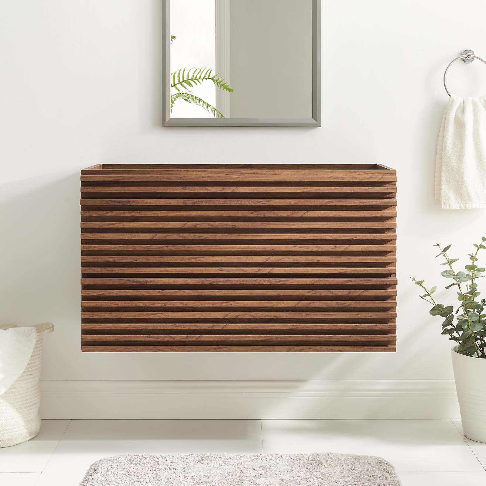 Render 36" Wall-Mount Bathroom Vanity Cabinet (Sink Basin Not Included) by Modway
