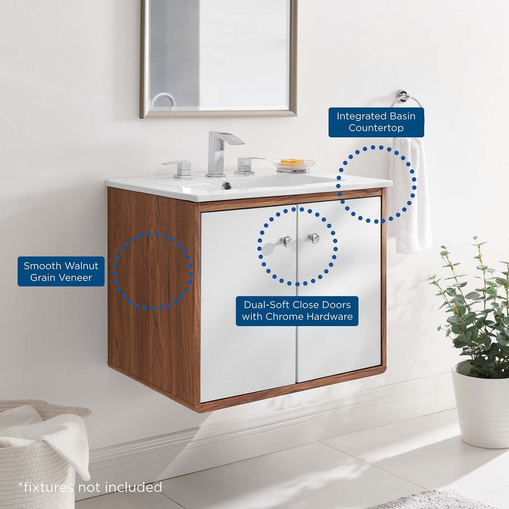 Transmit 24" Wall-Mount Bathroom Vanity by Modway