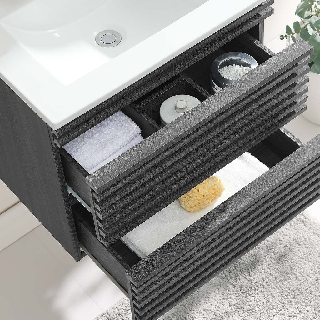Render 24" Wall-Mount Bathroom Vanity by Modway