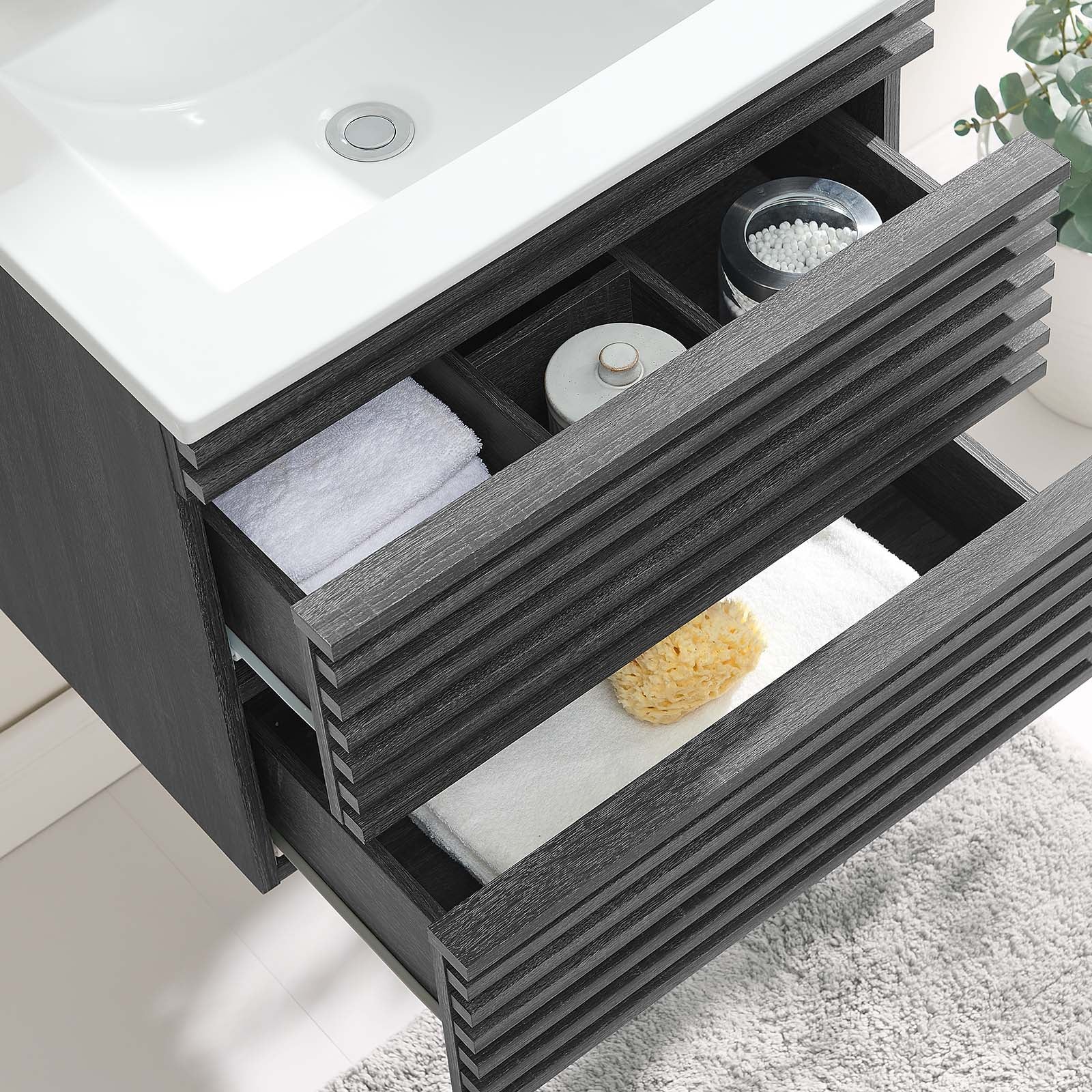 Render 24" Wall-Mount Bathroom Vanity by Modway